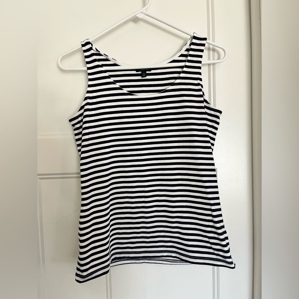 Striped Blue and White Women's Tank Top